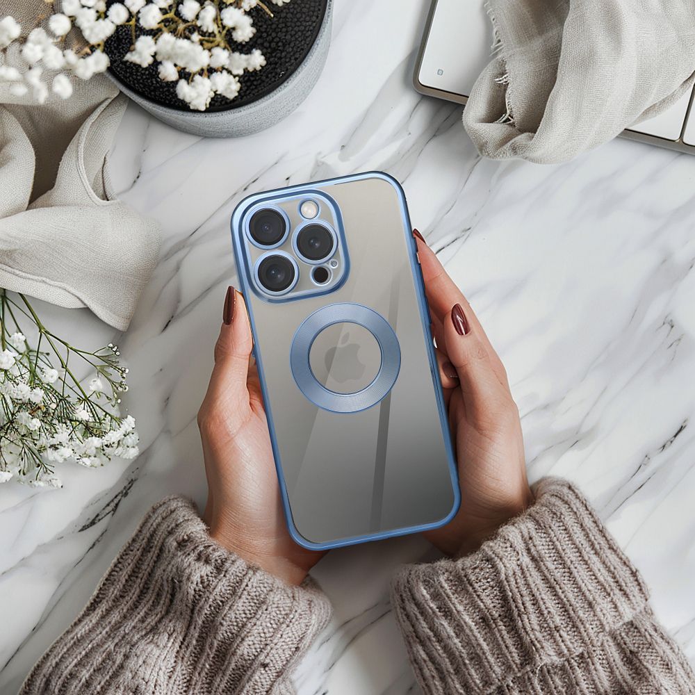 Apple iPhone 15 Pro GLAM szilikon hátlap tok (Kék)