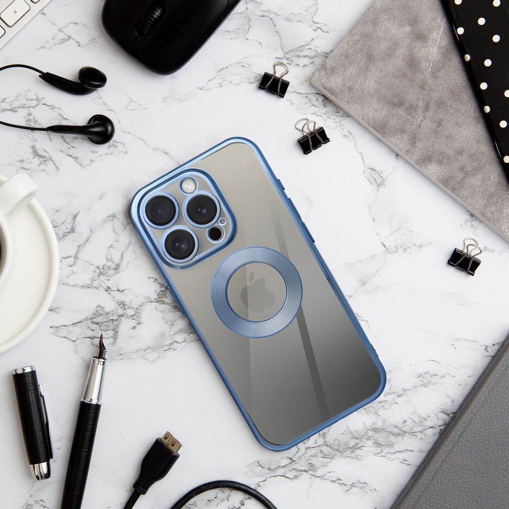 Apple iPhone 15 Pro GLAM szilikon hátlap tok (Kék)