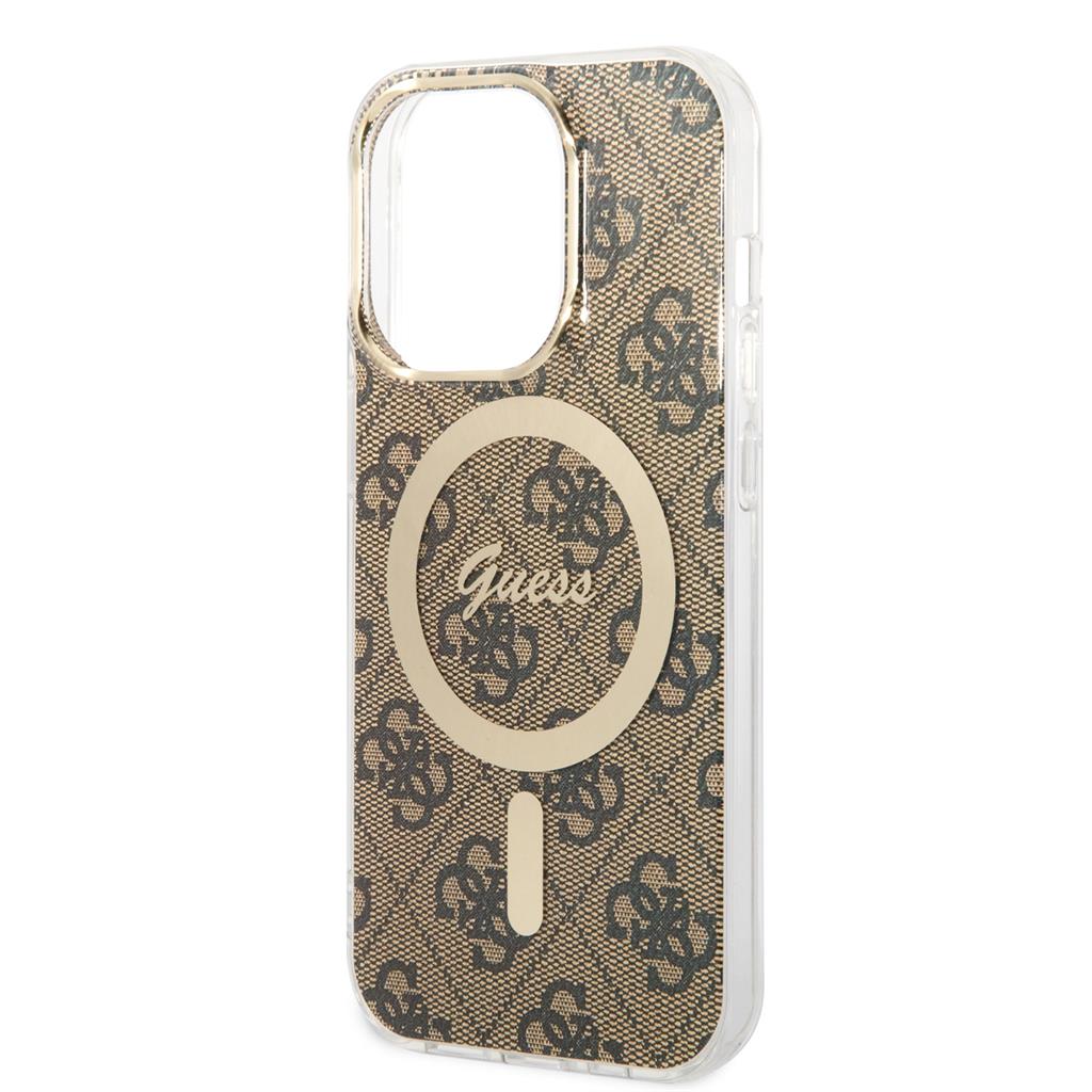 Apple iPhone 15 Pro Guess IML 4G MagSafe tok (Barna) - GUHMP15LH4STW