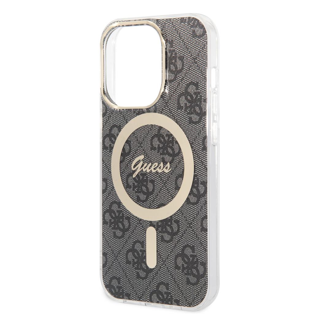 Apple iPhone 15 Pro Guess IML 4G MagSafe tok (Fekete) - GUHMP15LH4STK