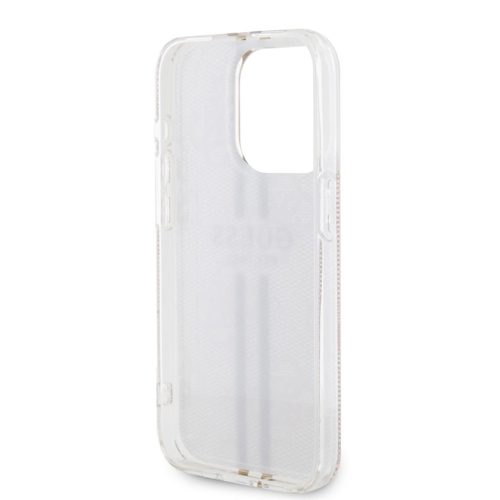 Apple iPhone 15 Pro Guess IML 4G Gold Stripe tok (Rózsaszín) - GUHCP15LH4PSEGP