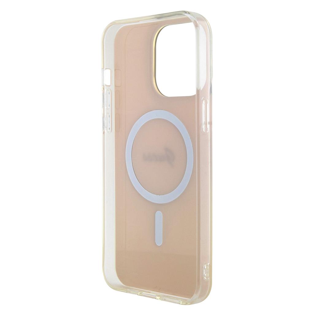 Apple iPhone 15 Pro Guess IML Iridescent Script MagSafe tok (Rózsaszín) - GUHMP15LHITSP