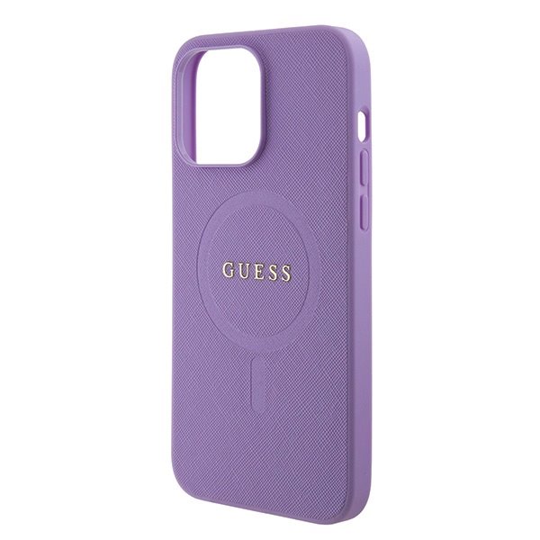 Apple iPhone 15 Pro Guess PU Saffiano MagSafe tok (Lila) - GUHMP15LPSAHMCU