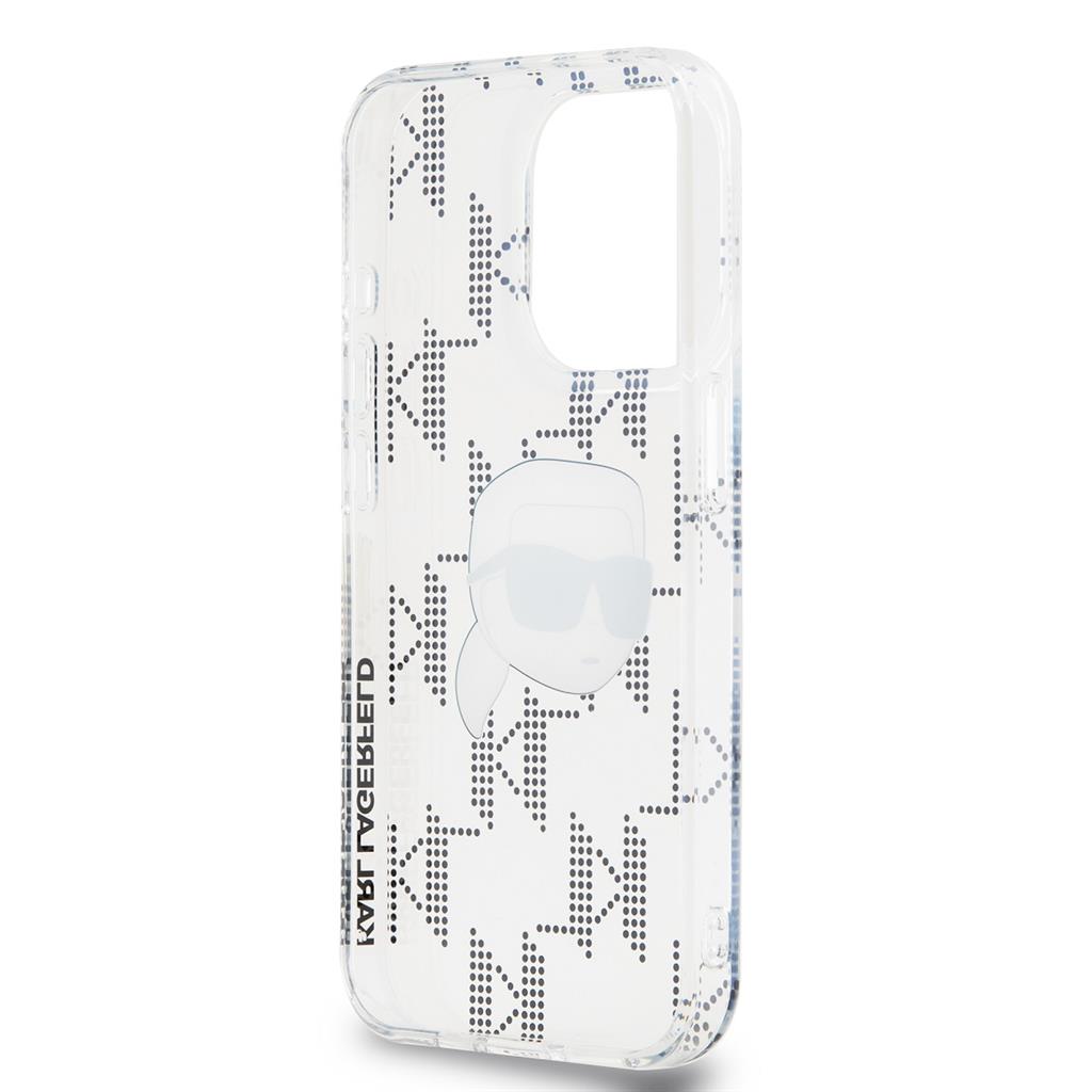 Apple iPhone 15 Pro Karl Lagerfeld IML Electroplated Karl Head tok (Átlátszó) – KLHCP15LHKLPKHT