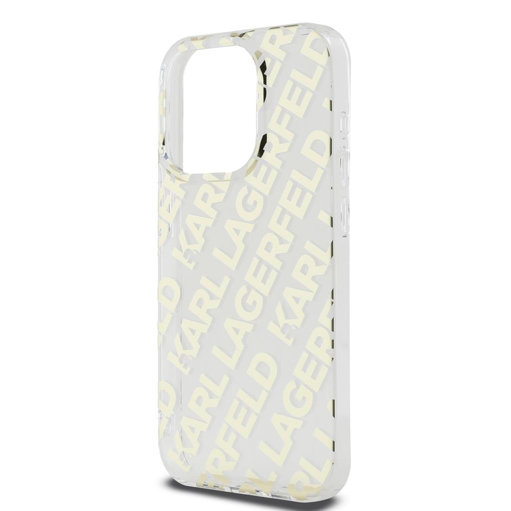 Apple iPhone 15 Pro Karl Lagerfeld IML Electroplated Repeated Logo tok (Arany) – KLHCP15LHKFOEMD