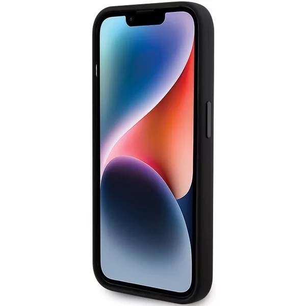 Apple iPhone 15 Pro Karl Lagerfeld Silicone Ikonik Metal Pin hátlap tok (Fekete - KLHCP15LSMHHKNPK)