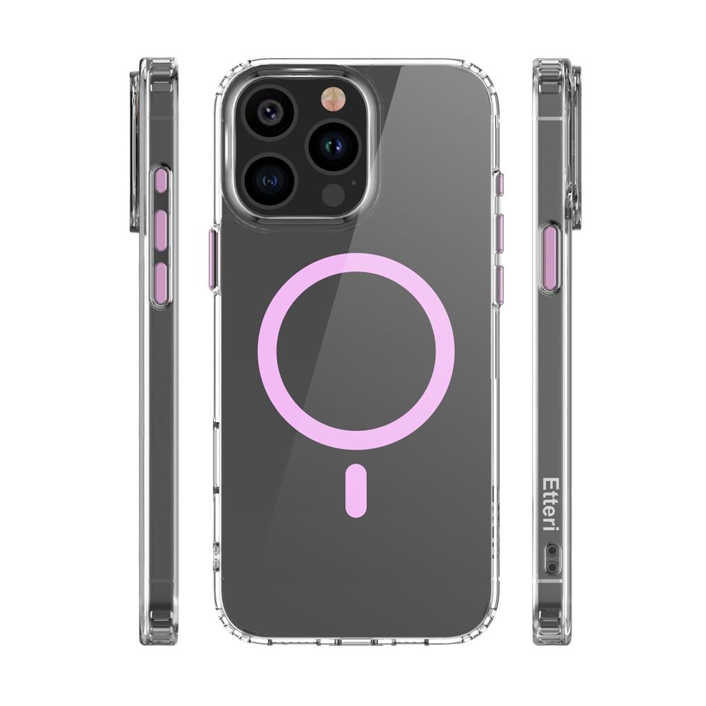 Apple iPhone 15 Pro Max Etteri Color magsafe hátlap tok (Rózsaszín) 1