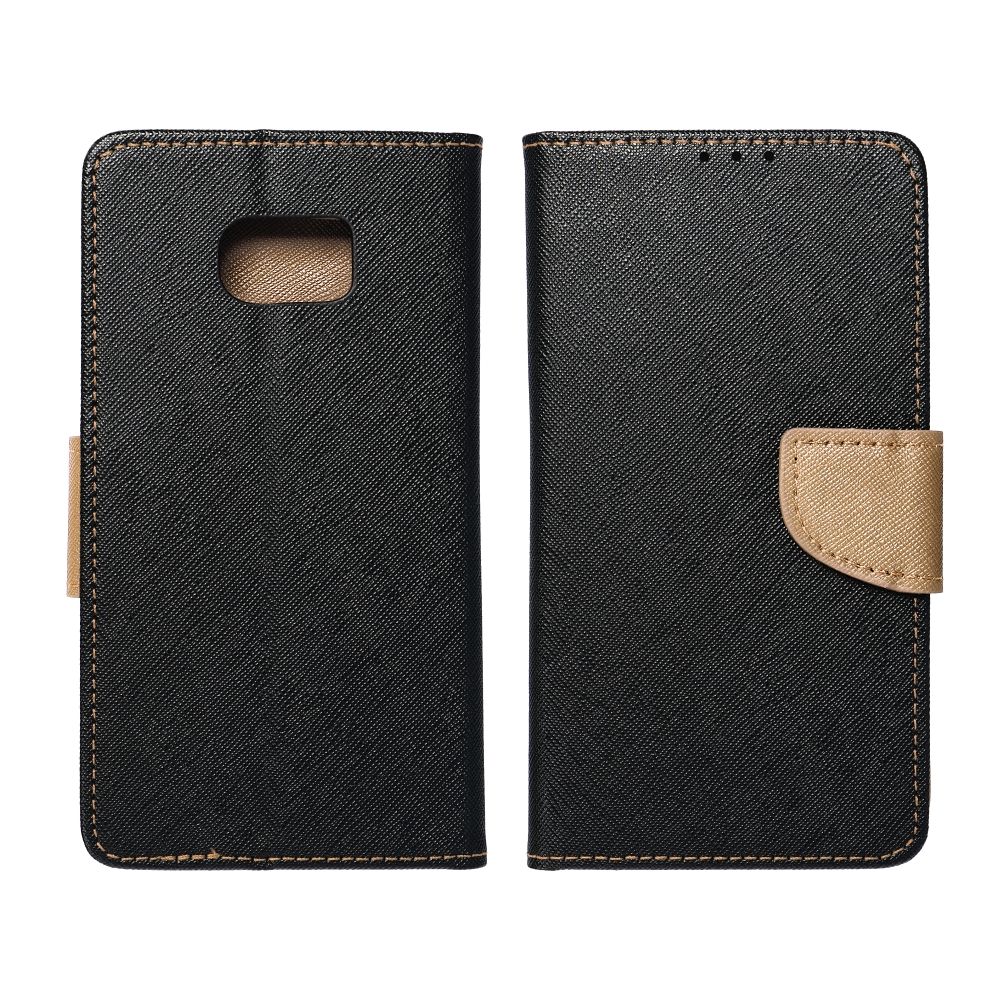 Apple iPhone 15 Pro Max Fancy book notesz tok (fekete-arany)