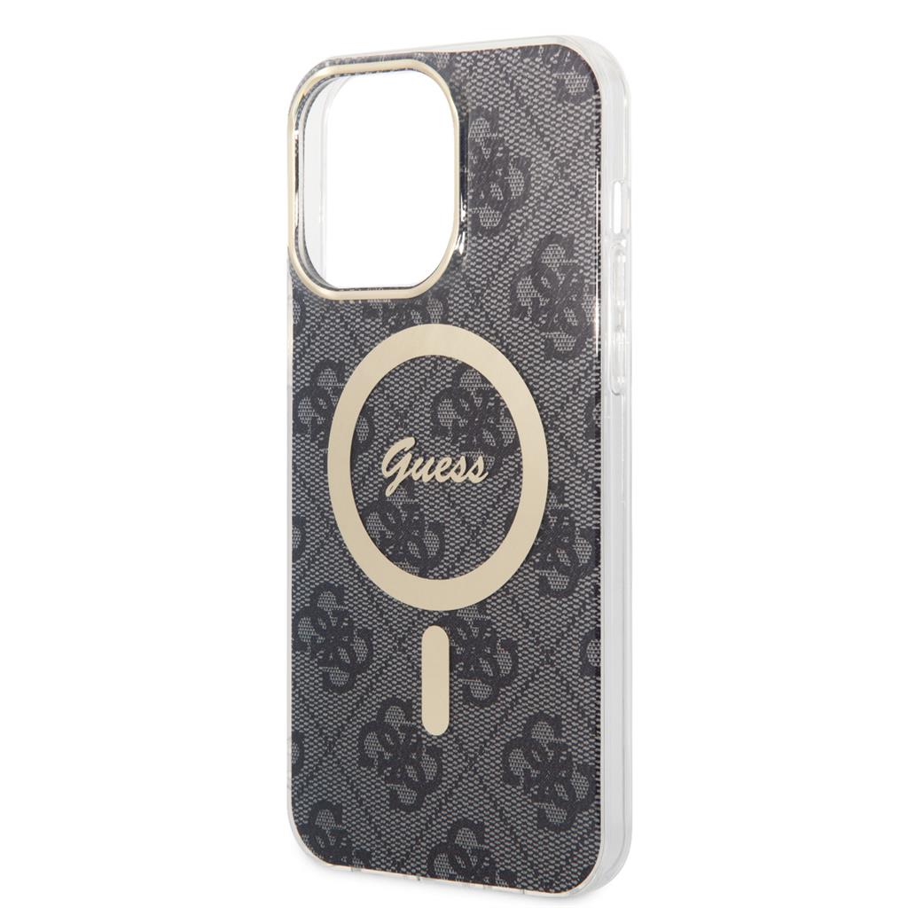 Apple iPhone 15 Pro Max Guess IML 4G MagSafe tok (Fekete) - GUHMP15XH4STK