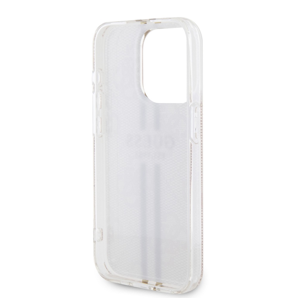 Apple iPhone 15 Pro Max Guess IML 4G Gold Stripe tok (Rózsaszín) - GUHCP15XH4PSEGP