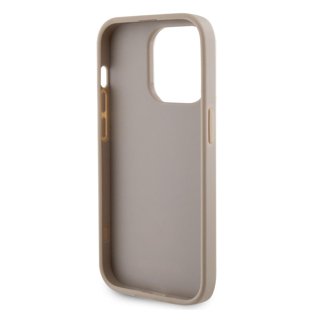 Apple iPhone 15 Pro Max Guess PU 4G Strass Metal Logo tok (Arany) - GUHCP15XPS4DGPD