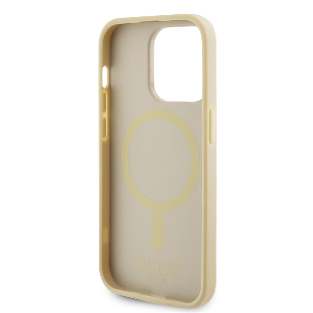 Apple iPhone 15 Pro Max Guess PU Saffiano MagSafe tok (Bézs) - GUHMP15XPSAHMCB