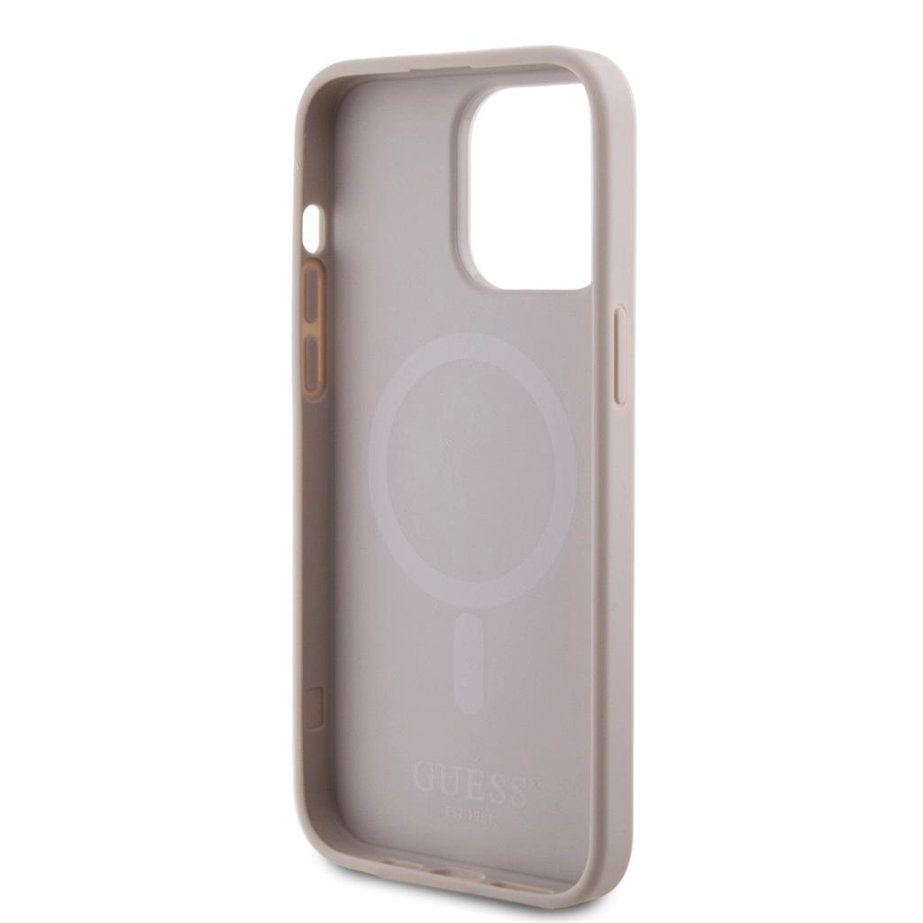 Apple iPhone 15 Pro Max Guess PU Saffiano MagSafe tok (Rózsaszín) - GUHMP15XPSAHMCP