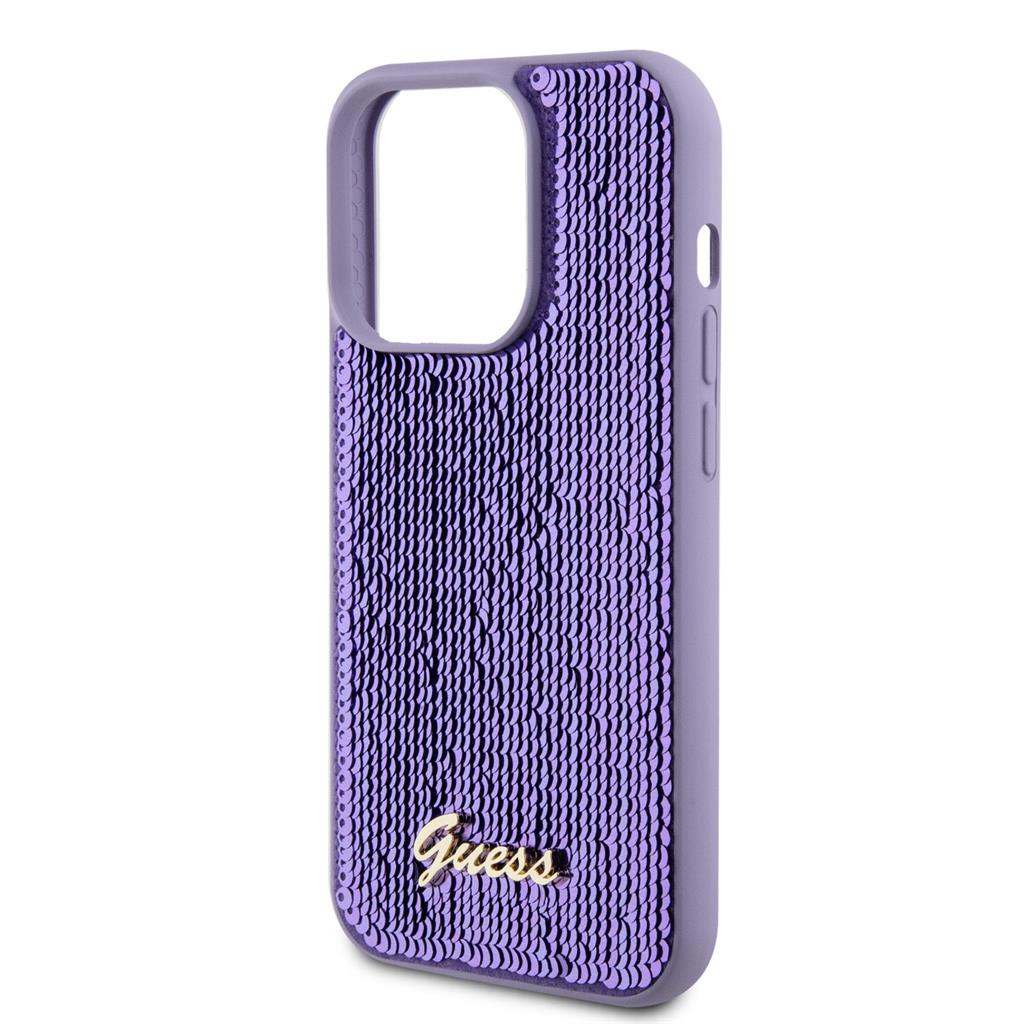 Apple iPhone 15 Pro Max Guess Sequin Script Logo tok (Lila) - GUHCP15XPSFDGSU