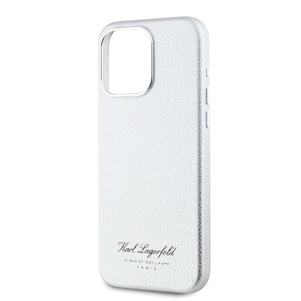 Apple iPhone 15 Pro Max Karl Lagerfeld Grained PU Hotel RSG tok (Szürke) – KLHCP15XPGWCMKHG