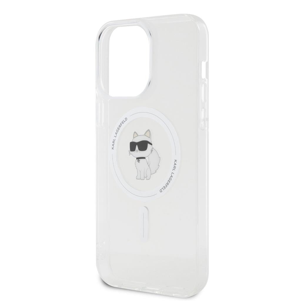 Apple iPhone 15 Pro Max Karl Lagerfeld IML Choupette MagSafe tok (Átlátszó) – KLHMP15XHFCCNOT