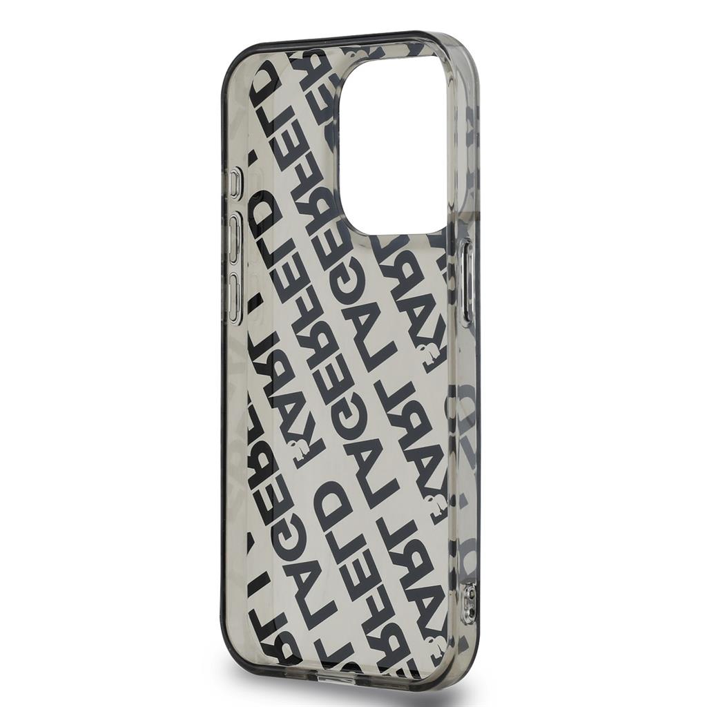 Apple iPhone 15 Pro Max Karl Lagerfeld IML Electroplated Repeated Logo tok (Ezüst) – KLHCP15XHKFOEMS