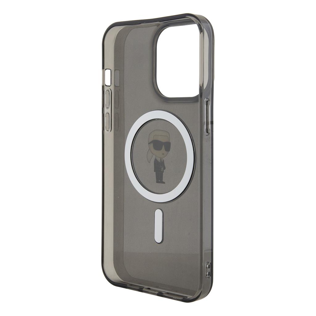 Apple iPhone 15 Pro Max Karl Lagerfeld IML Ikonik MagSafe tok (Fekete) – KLHMP15XHFCKNOK