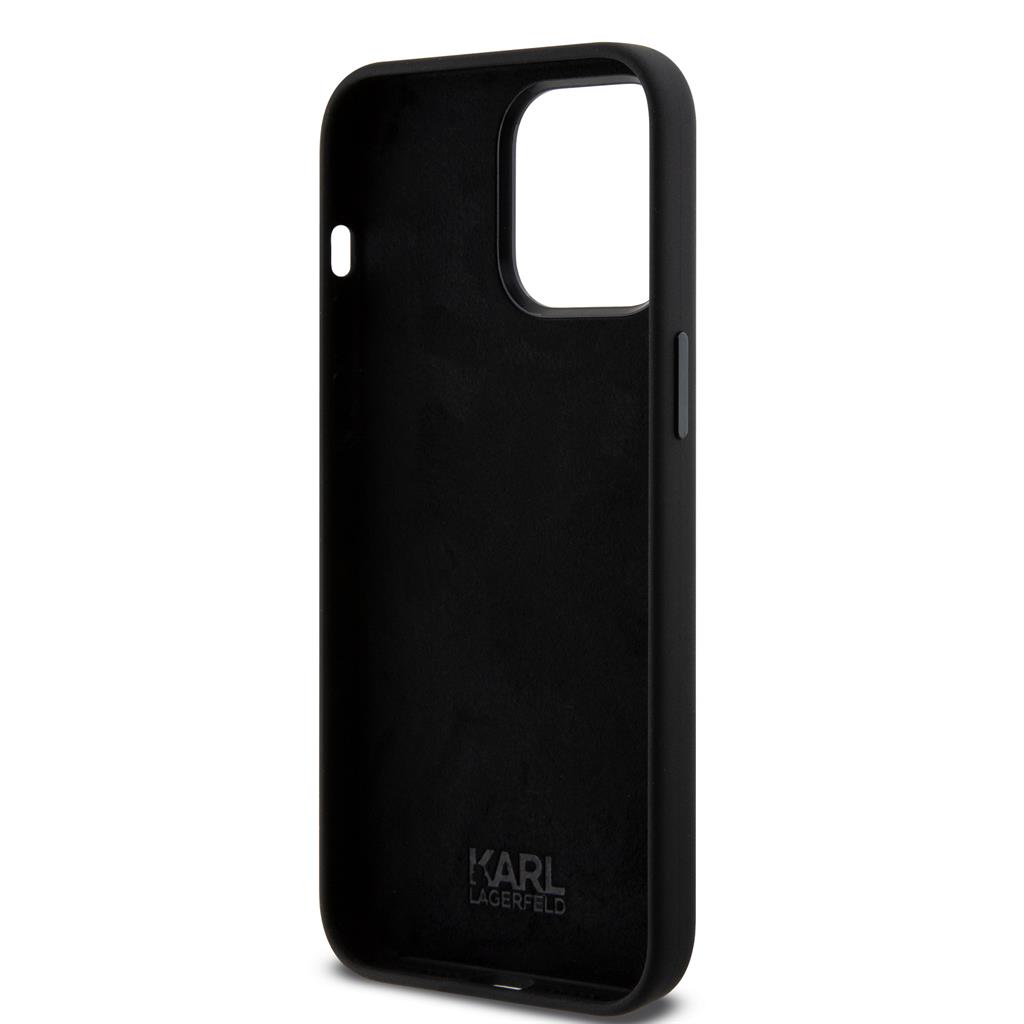 Apple iPhone 15 Pro Max Black Karl Lagerfeld Liquid Silicone Choupette NFT tok (Fekete) – KLHCP15XSNCHBCK