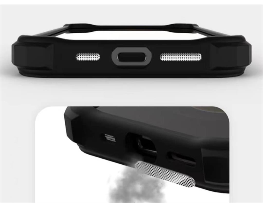 Apple iPhone 15 Pro Max MOLAN CANO HN7 strapabíró hátlap tok (Fekete)