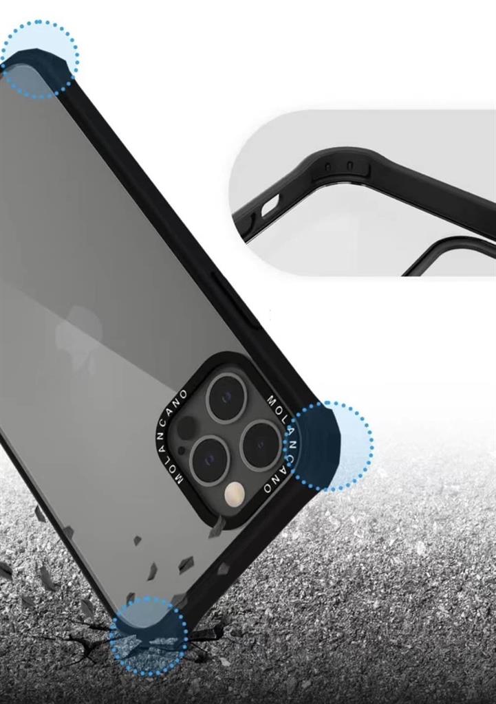 Apple iPhone 15 Pro Max MOLAN CANO HN7 strapabíró hátlap tok (Fekete)