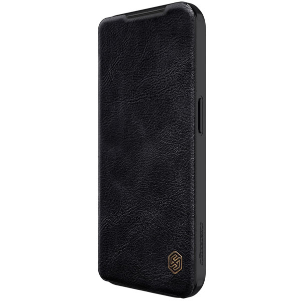 Apple iPhone 15 Pro Max Nillkin Qin pro kameravédős notesz tok (Fekete)