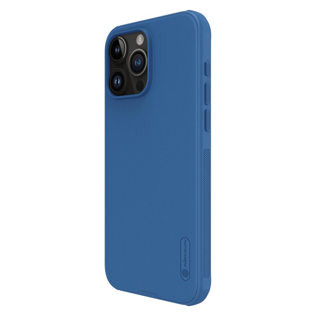 Apple iPhone 15 Pro Max Nillkin Super frosted shield pro magsafe strapabíró hátlap tok kék