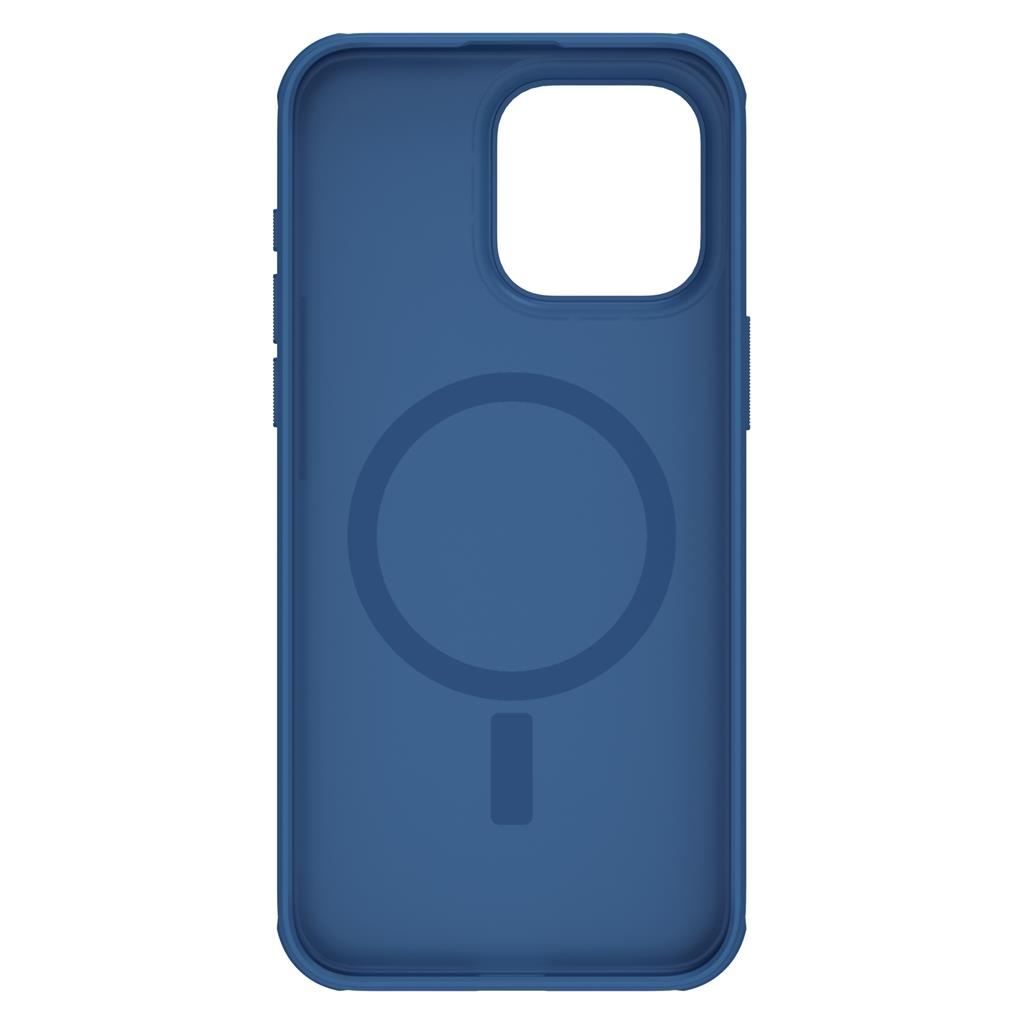 Apple iPhone 15 Pro Max Nillkin Super frosted shield pro magsafe strapabíró hátlap tok kék