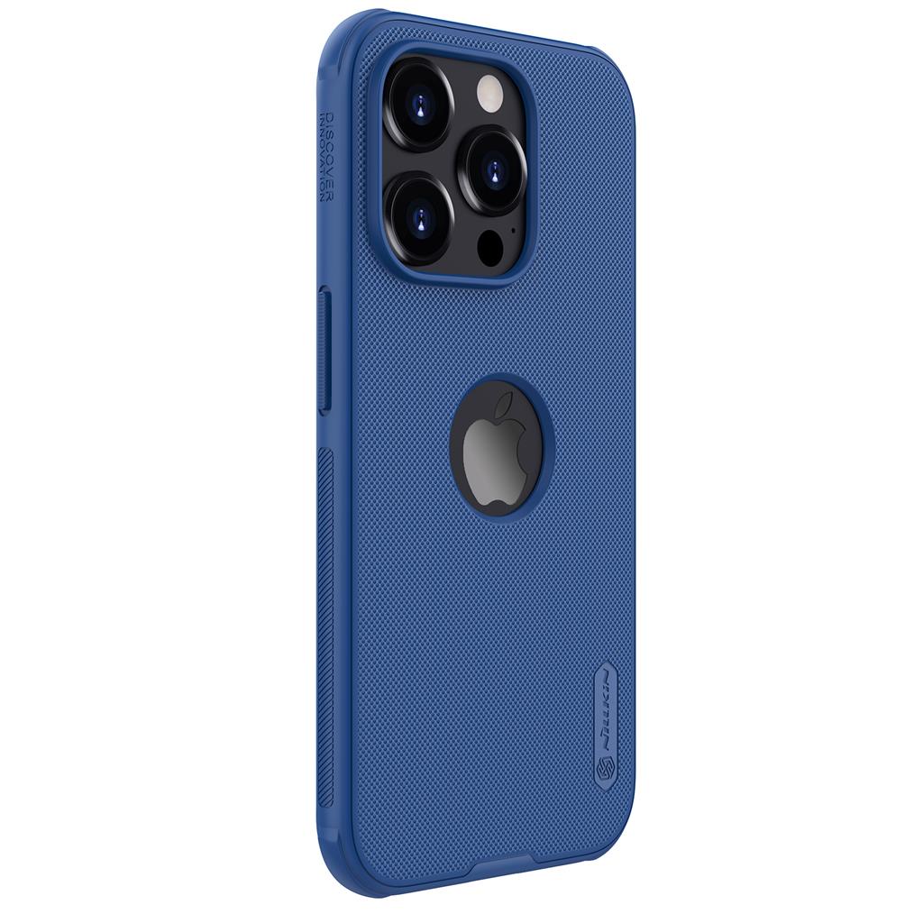 Apple iPhone 15 Pro Max Nillkin Super frosted shield pro strapabíró hátlap tok (Kék)