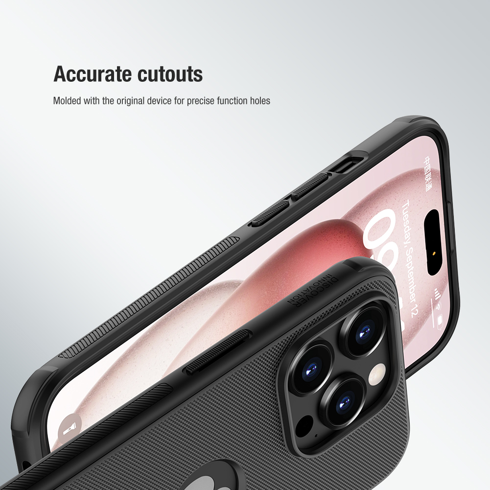 Apple iPhone 15 Pro Max Nillkin Super frosted shield pro strapabíró hátlap tok (Szürke)