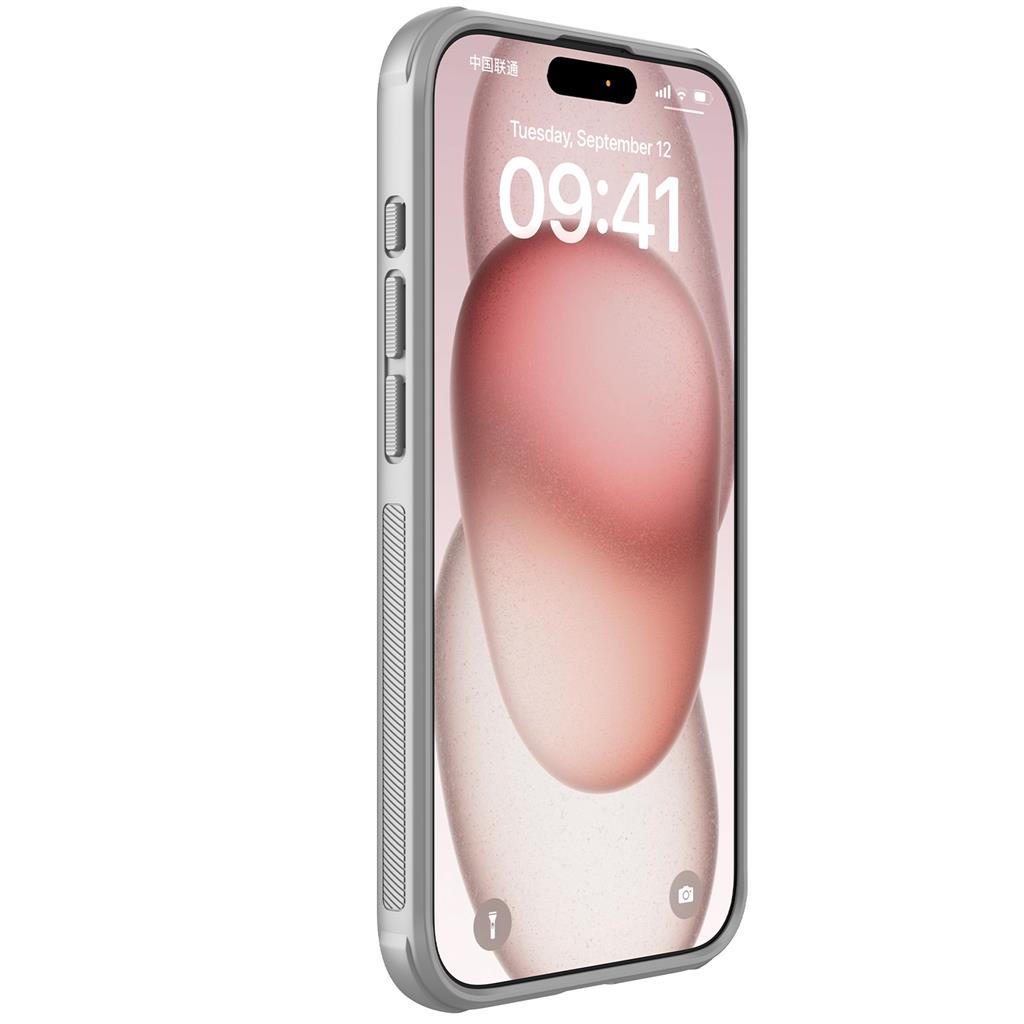 Apple iPhone 15 Pro Max Nillkin Super frosted shield pro strapabíró hátlap tok (Szürke)