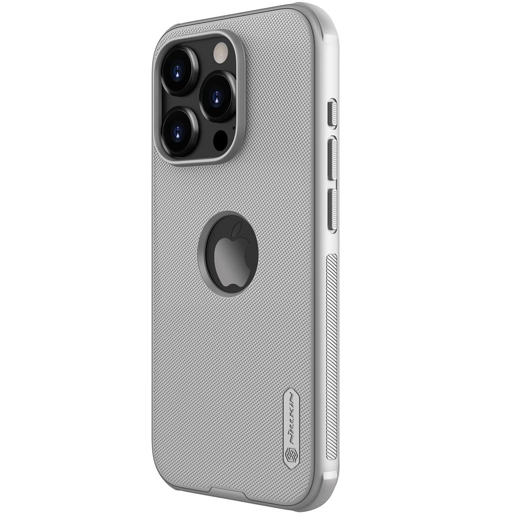 Apple iPhone 15 Pro Max Nillkin Super frosted shield pro strapabíró hátlap tok (Szürke)