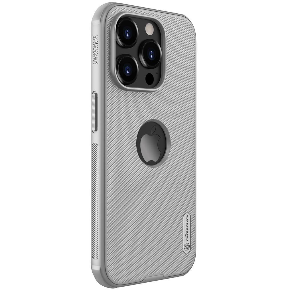 Apple iPhone 15 Pro Max Nillkin Super frosted shield pro strapabíró hátlap tok (Szürke)