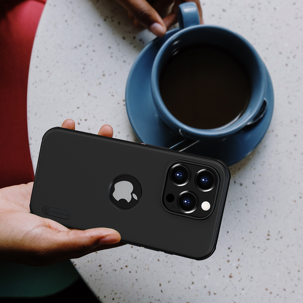 Apple iPhone 15 Pro Max Nillkin Super frosted shield pro strapabíró hátlap tok (Szürke)