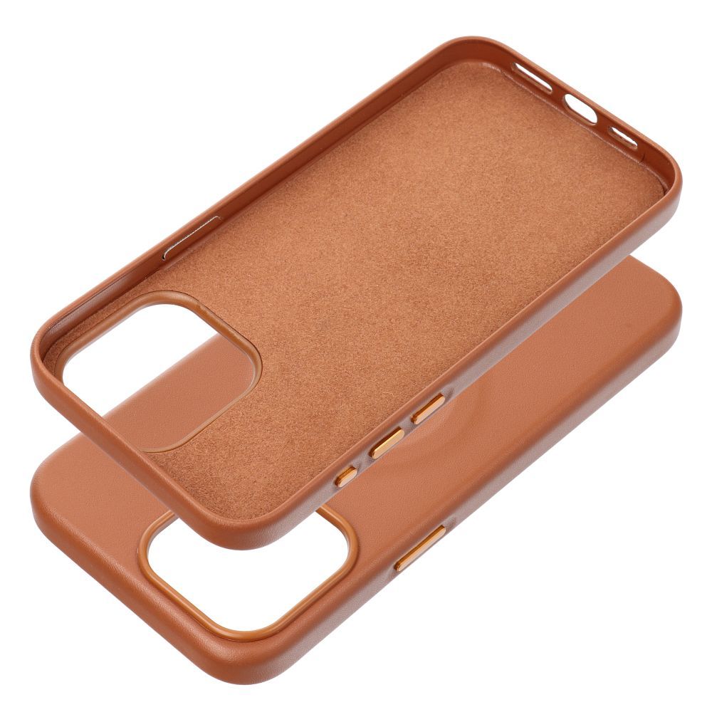 Apple iPhone 15 Pro Max Roar Leather magsafe hátlap tok (Barna)