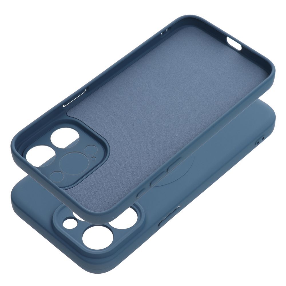 Apple iPhone 15 Pro Max Silicone mag cover magsafe hátlap tok (Kék)