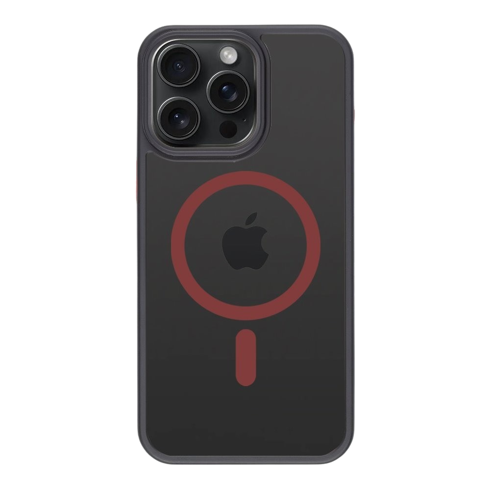 Apple iPhone 15 Pro Max Tactical MagForce Hyperstealth 2.0 hátlap tok (Fekete - Piros)