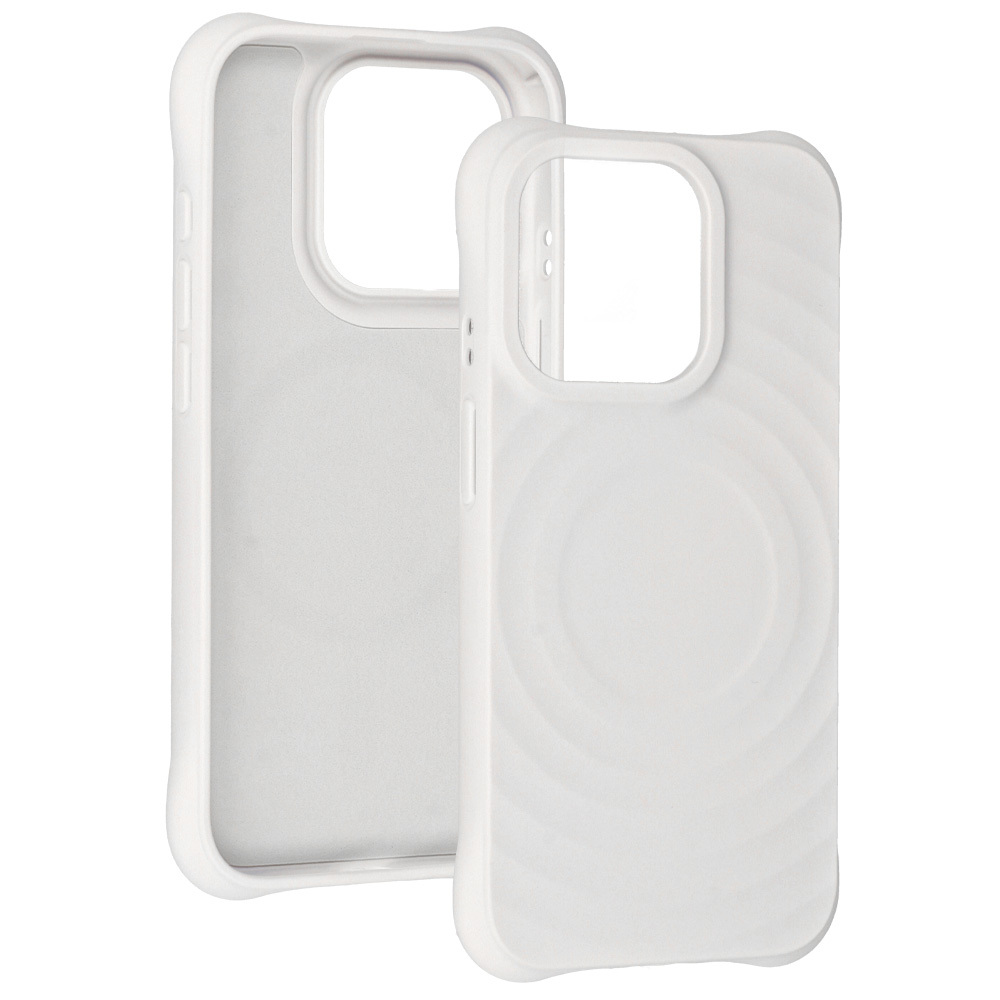 Apple iPhone 15 Pro Max Tel Protect Wave magsafe hátlap tok (Fehér)
