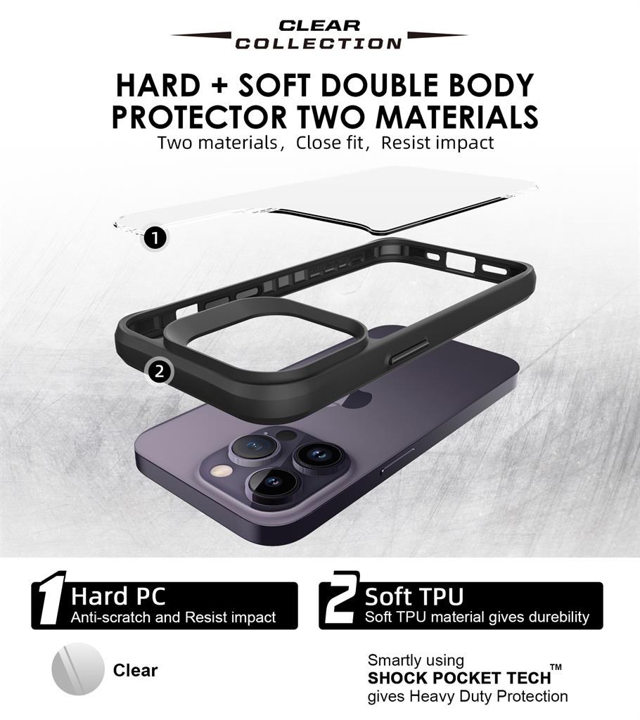 Apple iPhone 15 Pro Max TOKO Combat X mode Frost hátlap tok (Fekete)
