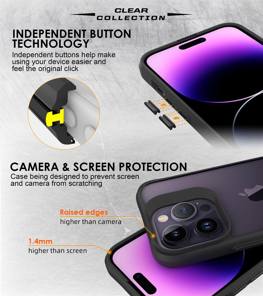 Apple iPhone 15 Pro Max TOKO Combat X mode Frost hátlap tok (Fekete)