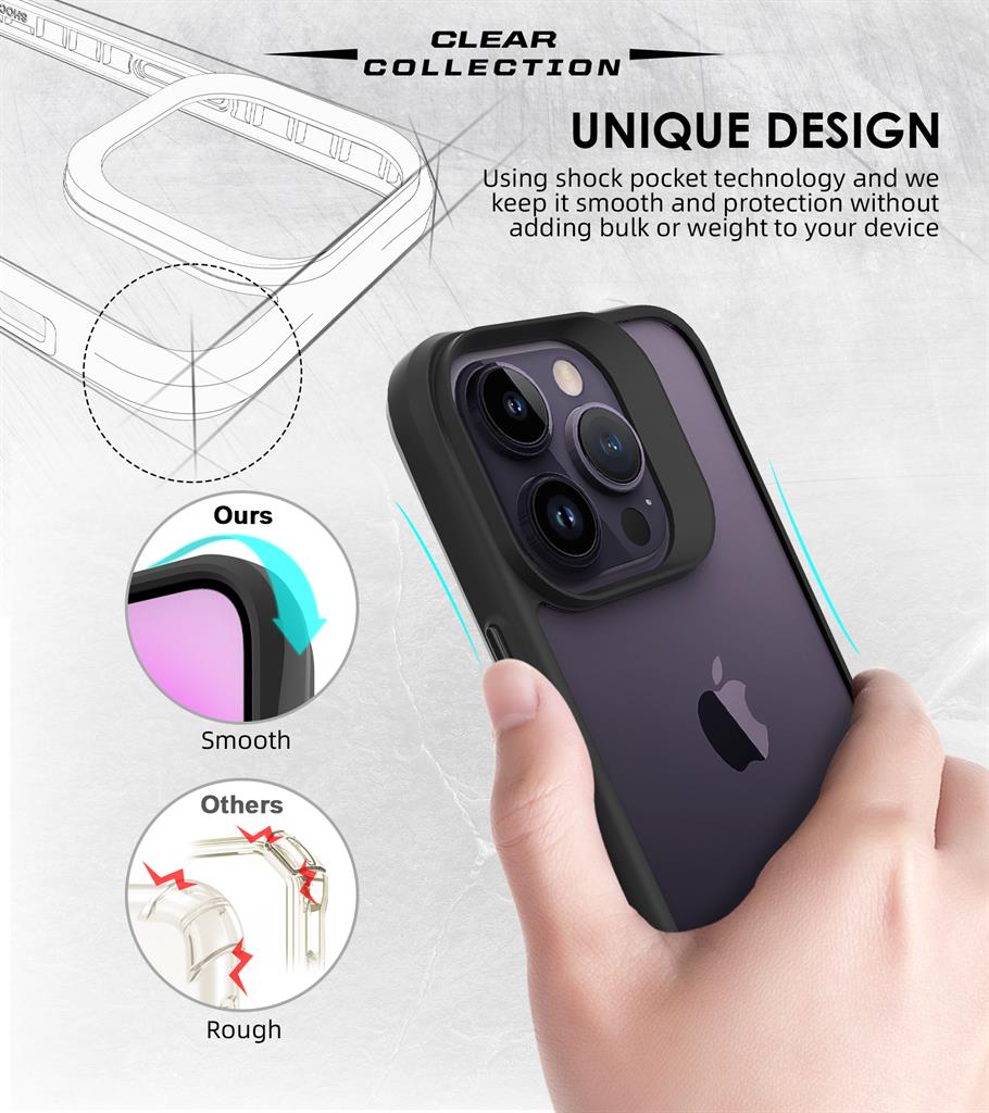 Apple iPhone 15 Pro Max TOKO Combat X mode Frost hátlap tok (Fekete)