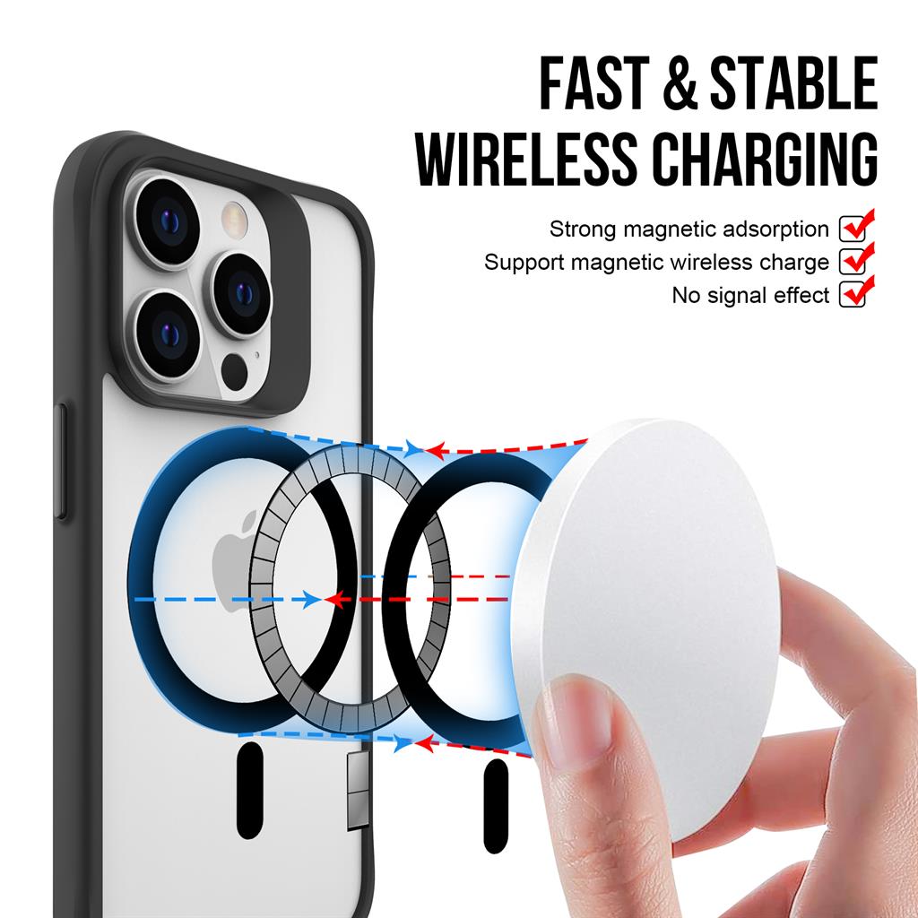 Apple iPhone 15 Pro Max TOKO Combat X Mode magsafe hátlap tok (Fekete)