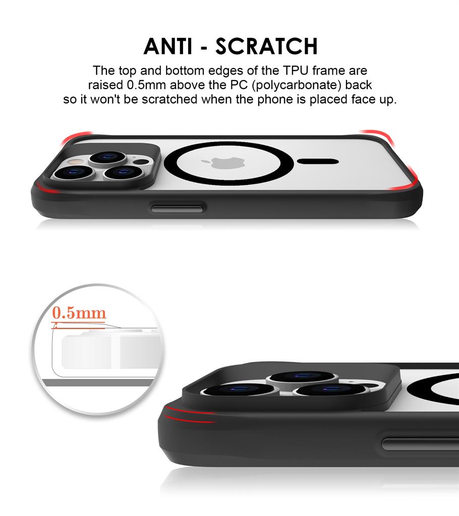 Apple iPhone 15 Pro Max TOKO Combat X Mode magsafe hátlap tok (Fekete)