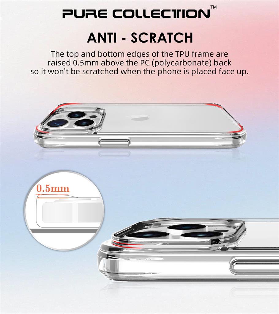 Apple iPhone 15 Pro Max TOKO Pure hátlap tok (Átlátszó)
