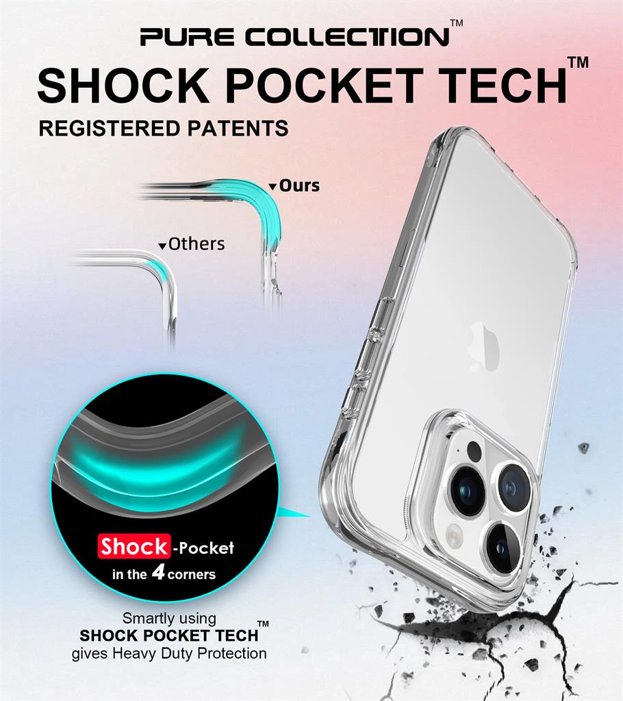 Apple iPhone 15 Pro Max TOKO Pure hátlap tok (Átlátszó)