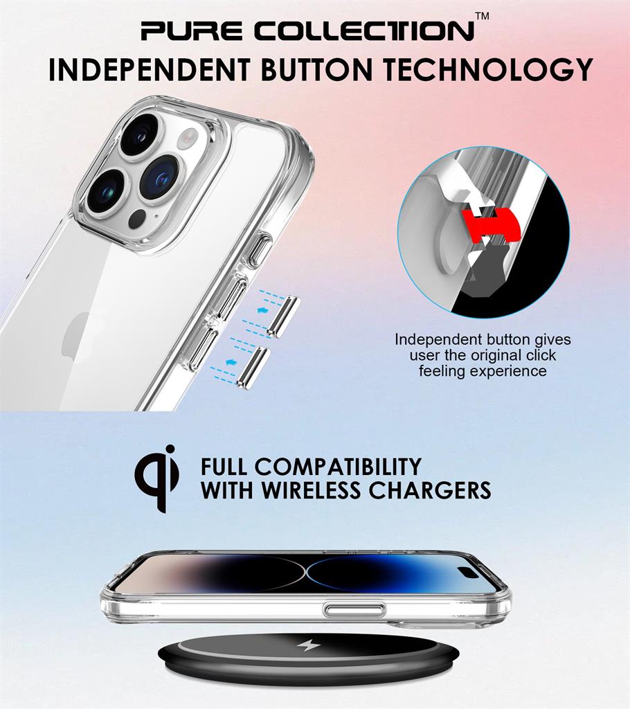 Apple iPhone 15 Pro Max TOKO Pure hátlap tok (Átlátszó)