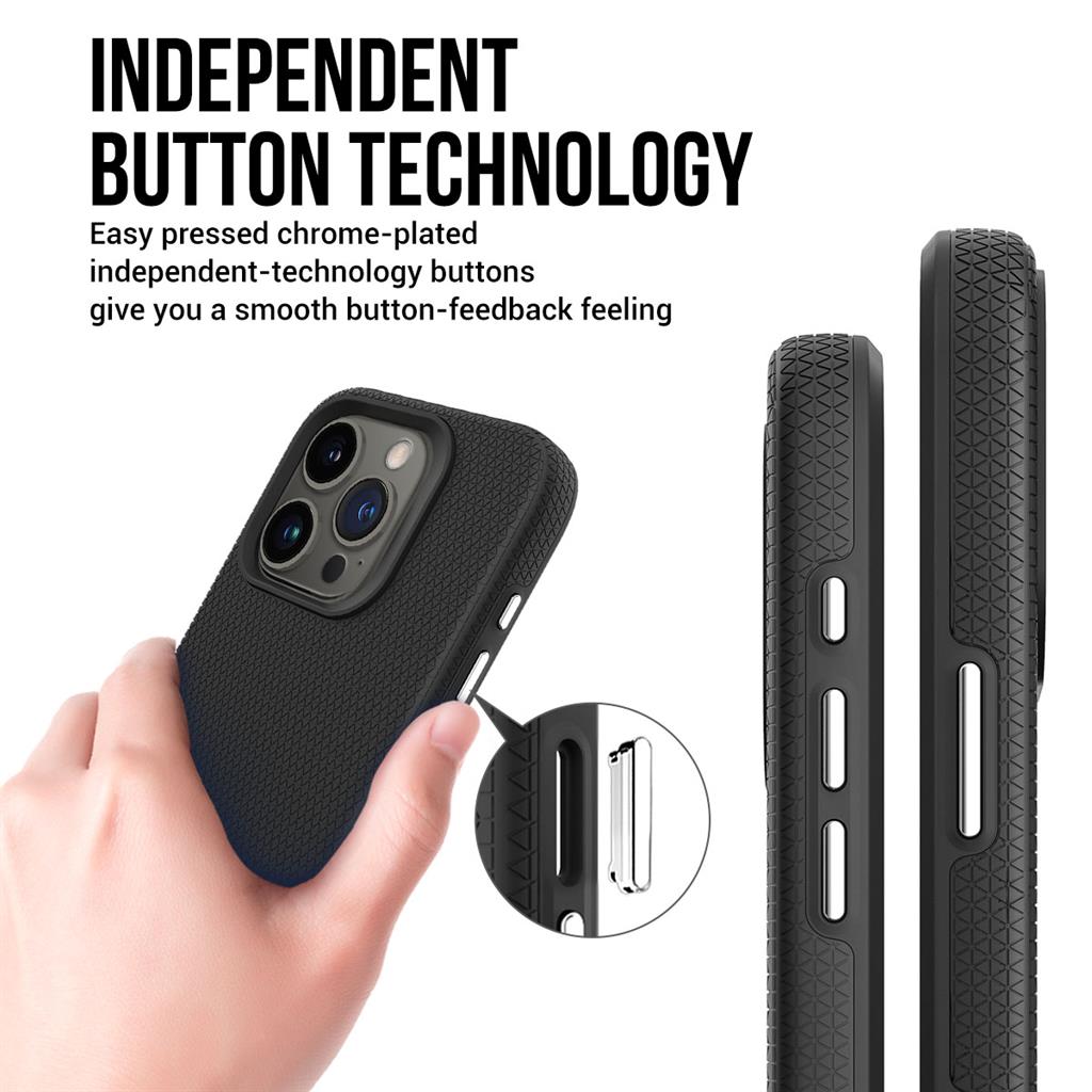 Apple iPhone 15 Pro Max TOKO Triangle hátlap tok (Fekete)