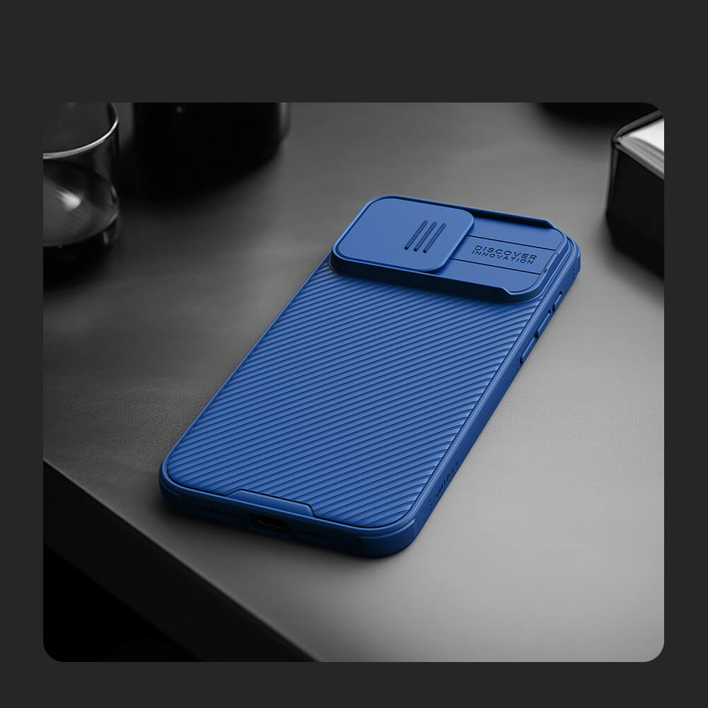 Apple iPhone 15 Pro Nillkin camshield pro magsafe hátlap tok kék