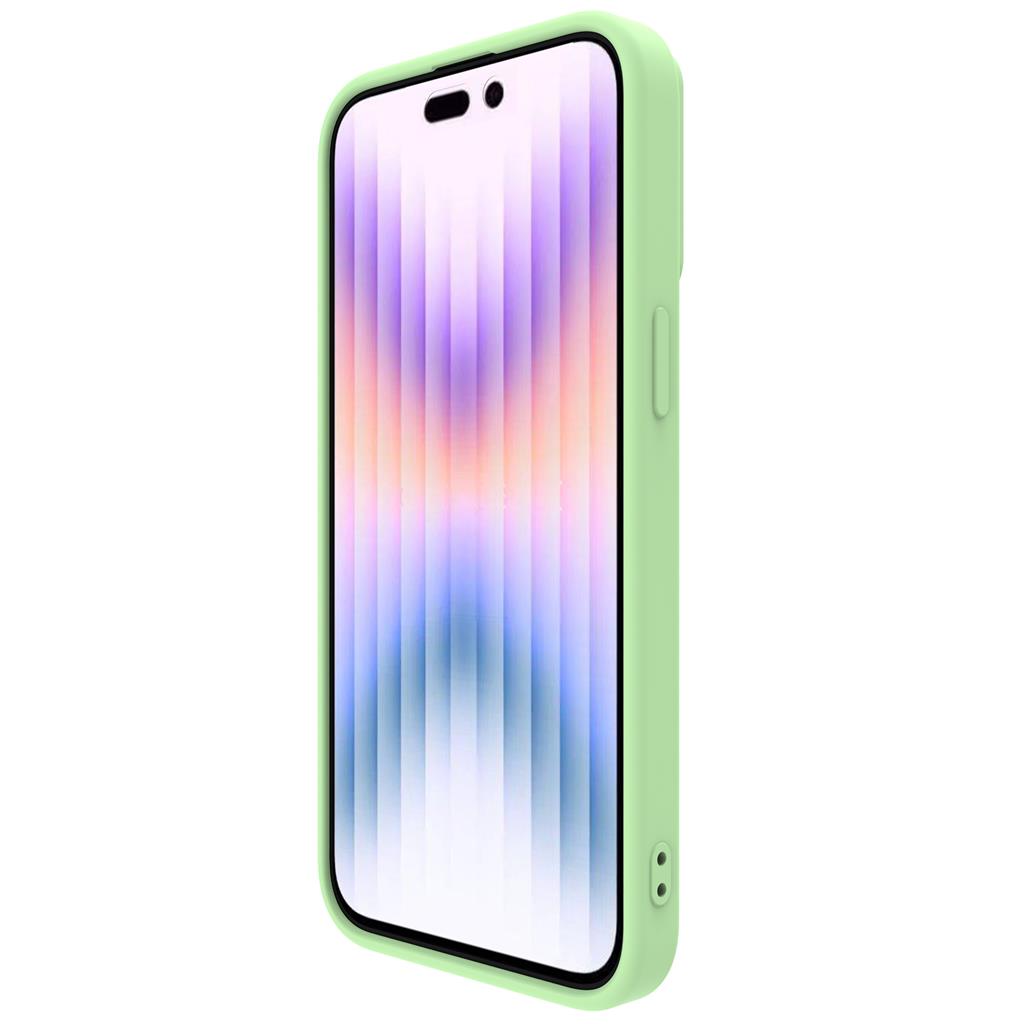 Apple iPhone 15 Pro Nillkin camshield silky silicone MAGSAFE hátlap tok (Zöld)