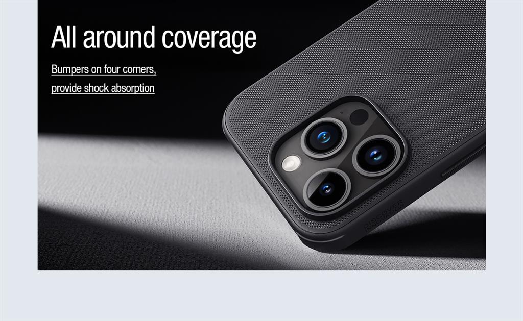 Apple iPhone 15 Pro Nillkin Super frosted shield pro magsafe strapabíró hátlap tok kék